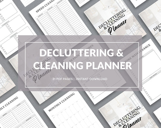 Decluttering & Cleaning Planner – Organize, Simplify & Maintain a Tidy Home | Printable PDF for Printing