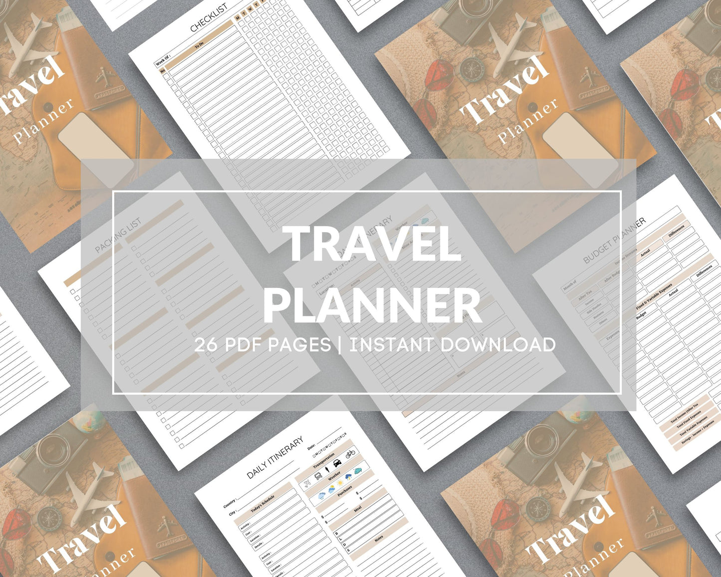 Travel Planner – Plan, Budget & Organize Your Perfect Trip | Printable PDF 