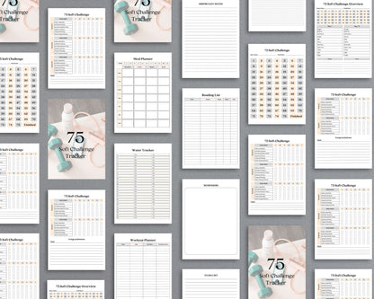 75 Soft Challenge Tracker – Printable Fitness & Wellness Planner | Instant PDF Download