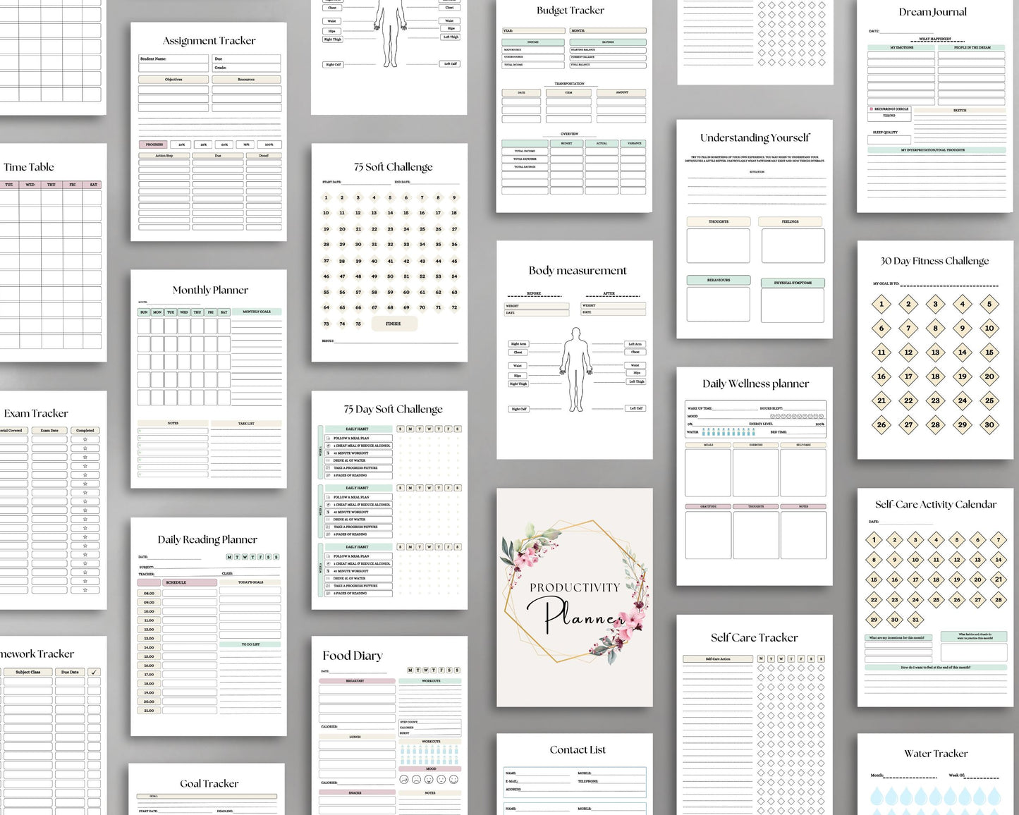 Productivity Planner – Organize Your Schedule, Set Goals & Boost Efficiency | Printable PDF
