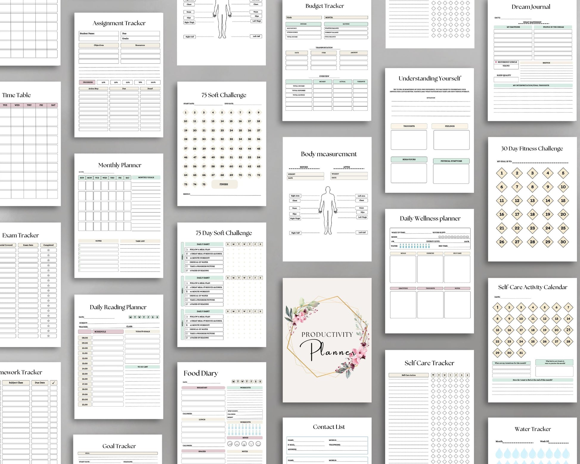 Productivity Planner – Organize Your Schedule, Set Goals & Boost Efficiency | Printable PDF