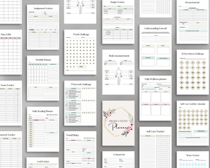 Productivity Planner – Organize Your Schedule, Set Goals & Boost Efficiency | Printable PDF