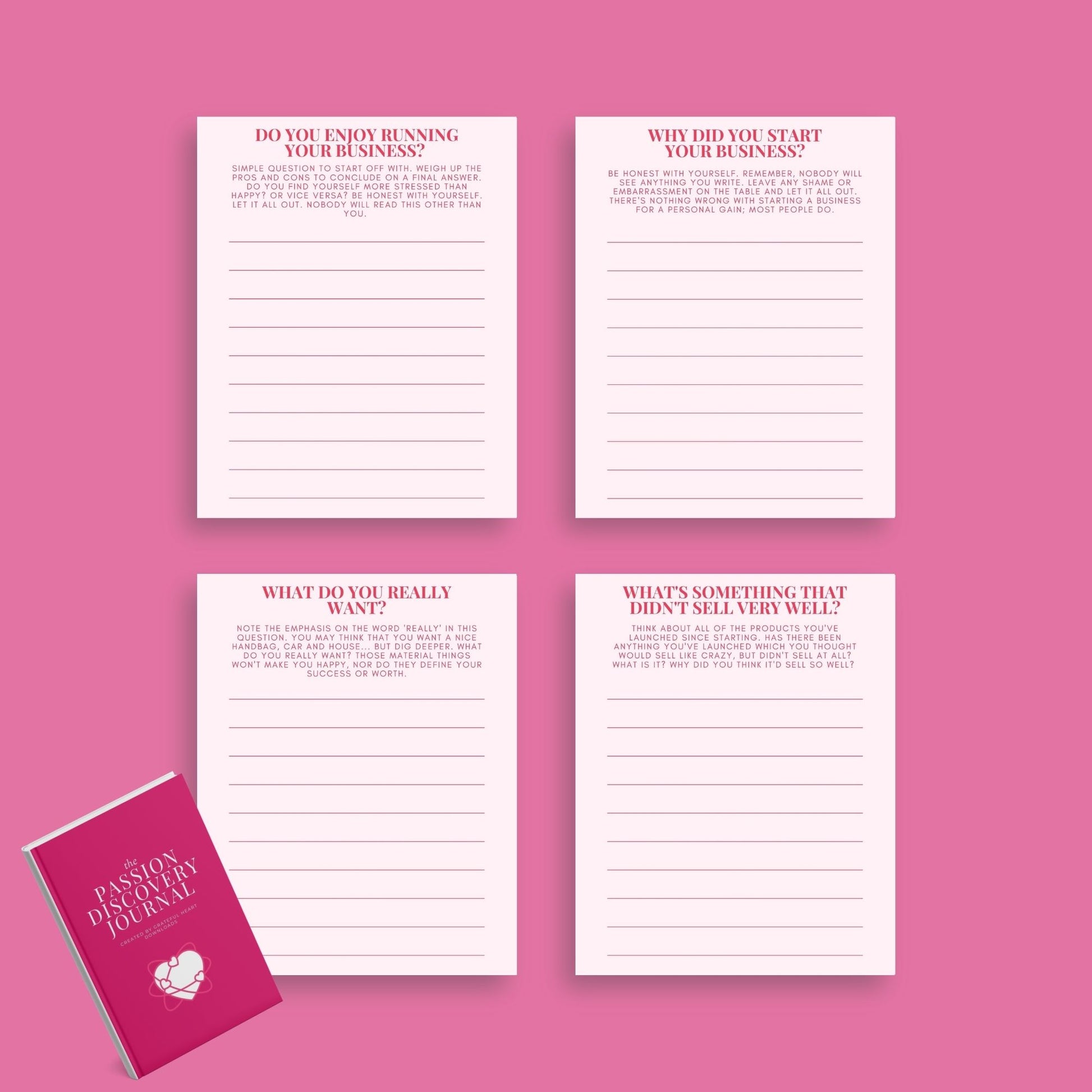 The Passion Discovery Journal – Find Your Purpose & Build a Life You Love - The Grateful Collective