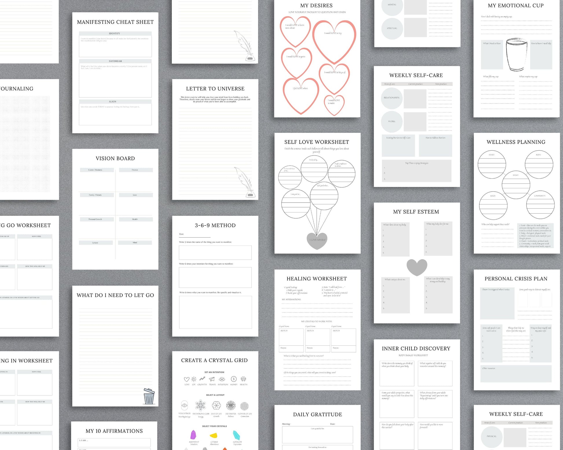 Spiritual Awakening Journal – Connect with Your Higher Self & Manifest Your Purpose | Printable PDF