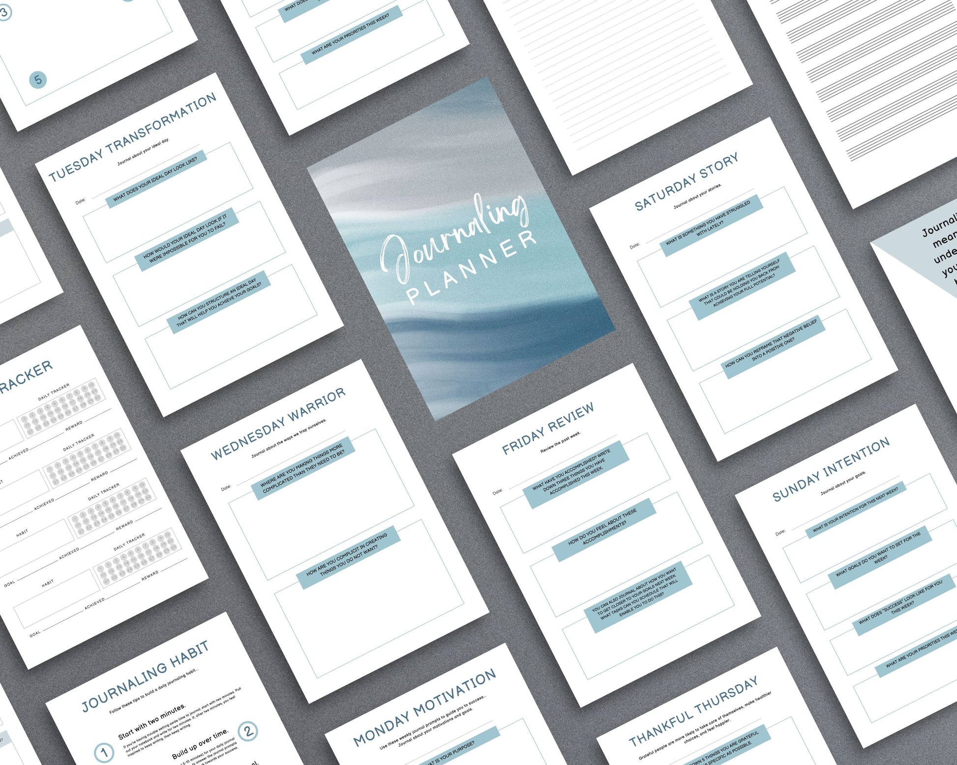 Journaling Planner – Cultivate Self-Reflection & Daily Mindfulness | Printable PDF
