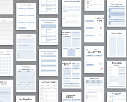Goal Planner – Set, Track & Achieve Your Goals | Printable PDF