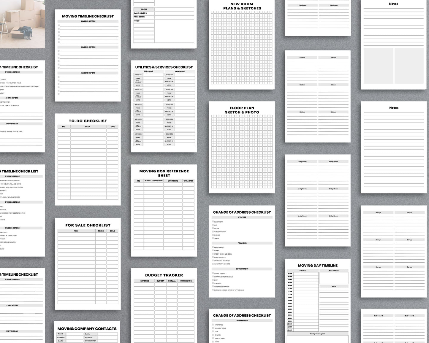 Moving Planner – Stay Organized, Track Expenses & Simplify Your Move | Printable PDF 