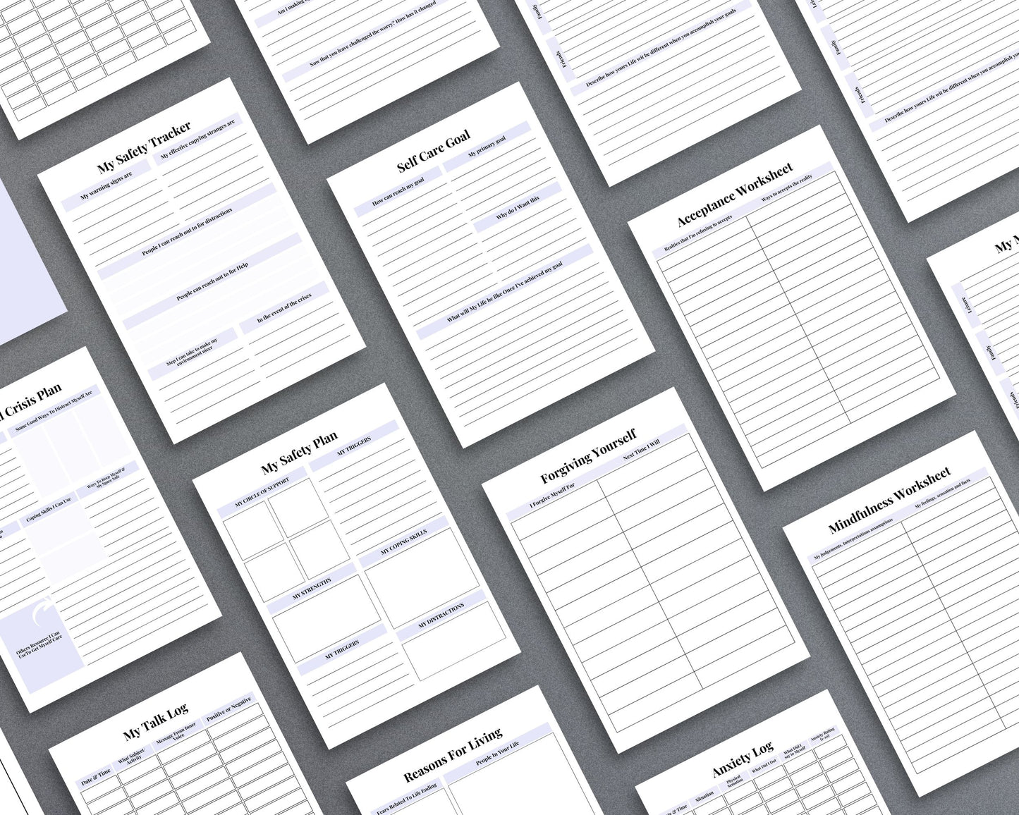 Personal Crisis Plan Journal – Mental Health Safety Plan & Coping Strategies | Printable PDF