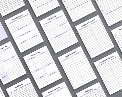 Personal Crisis Plan Journal – Mental Health Safety Plan & Coping Strategies | Printable PDF