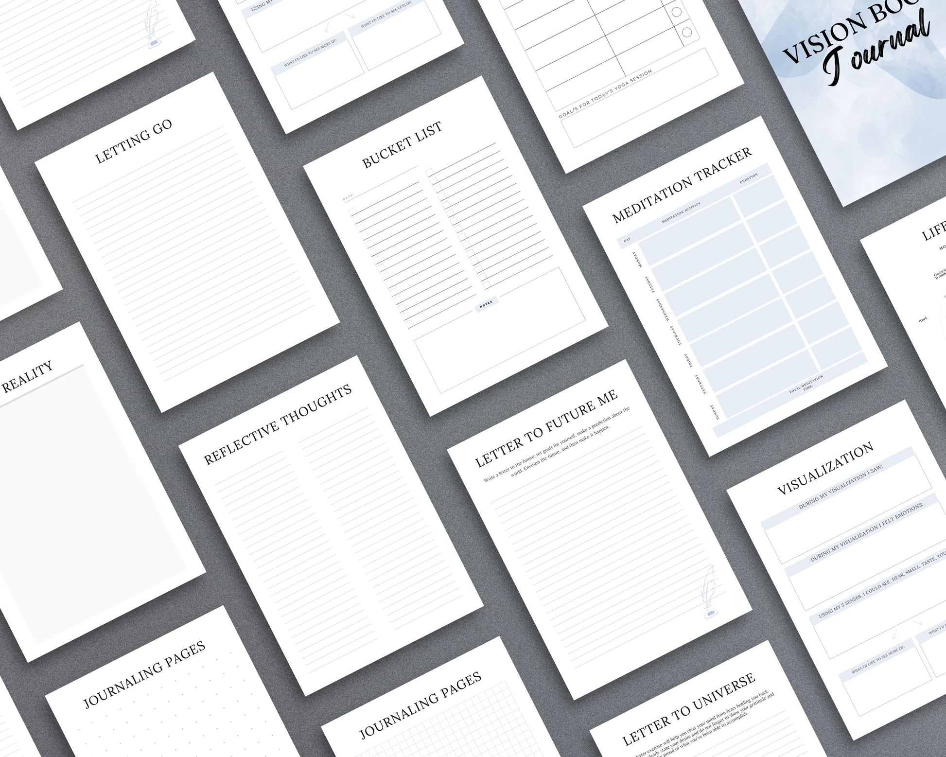 Vision Book Journal – Manifest Your Dreams & Set Life Goals | Printable PDF 