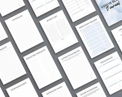 Vision Book Journal – Manifest Your Dreams & Set Life Goals | Printable PDF 