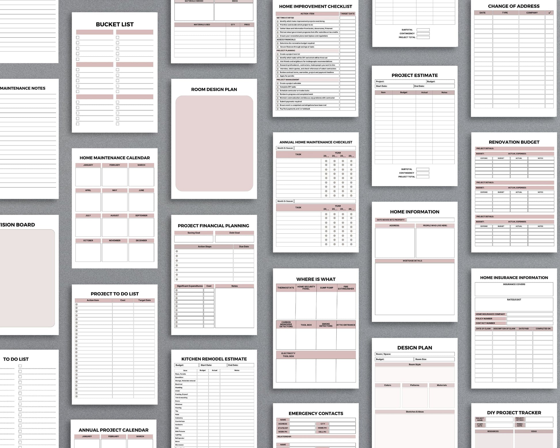 Home Maintenance Planner – Track Repairs, Expenses & Cleaning Schedules | Printable PDF