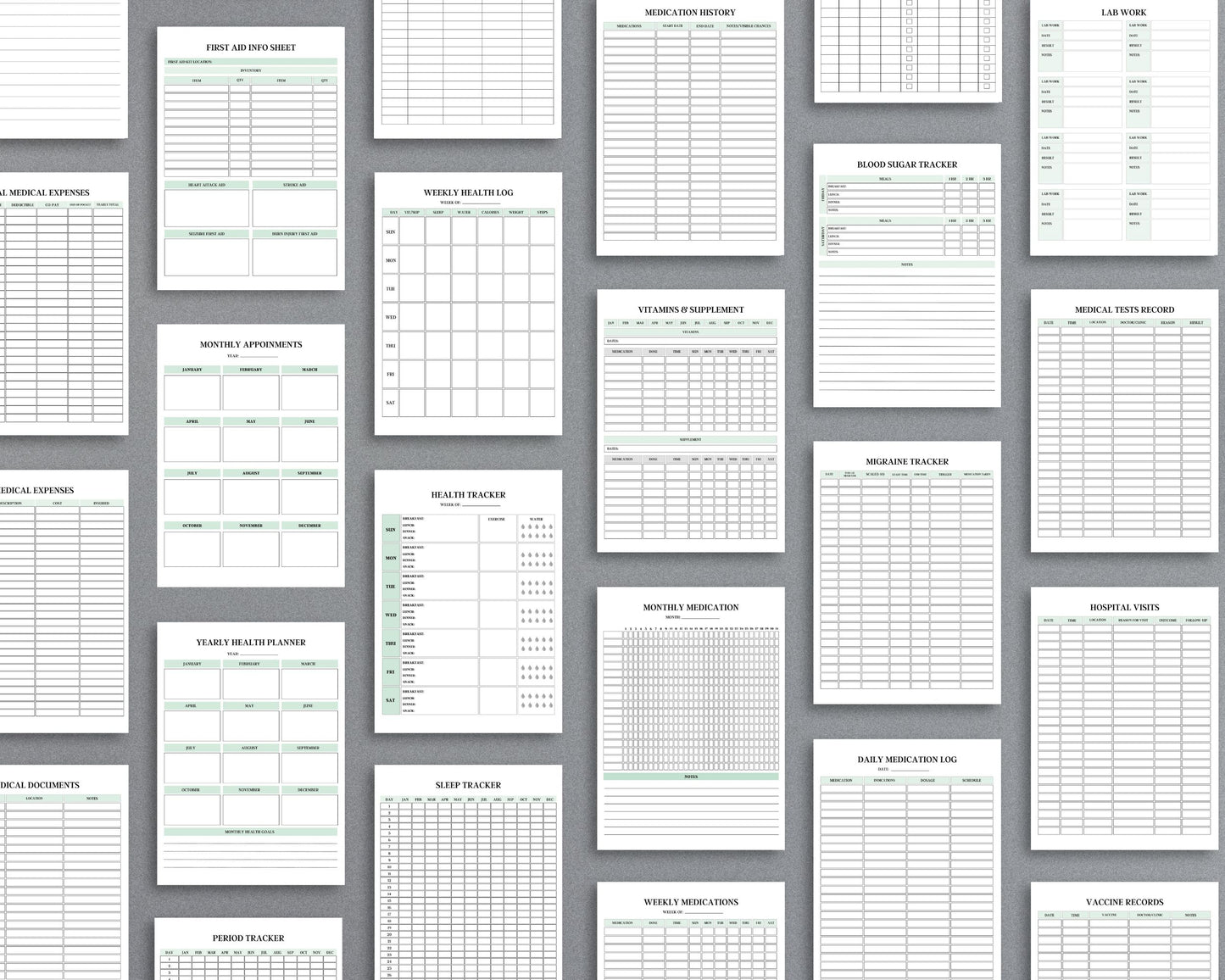 Family Health Care Planner – Track Medical History, Appointments & Health Records | Printable PDF