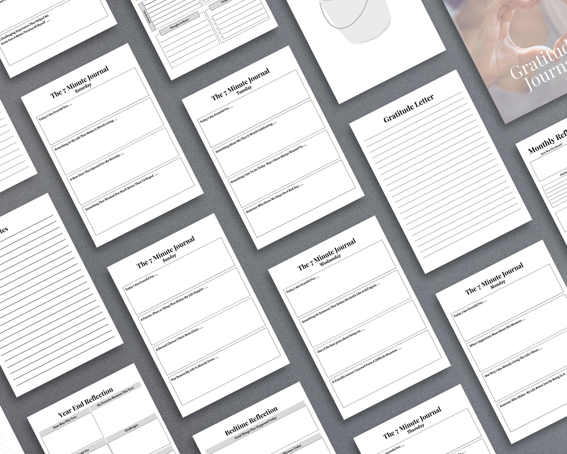 Gratitude Journal – Cultivate Positivity & Mindfulness | Printable PDF 