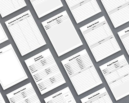 Home Renovation Planner – Budget, Track & Plan Your Remodel | Printable PDF 