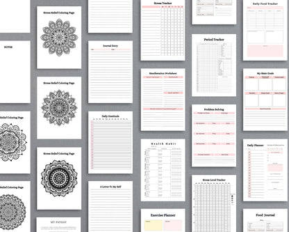 Mental Health Planner – Track Mood, Manage Anxiety & Prioritize Self-Care | Printable PDF