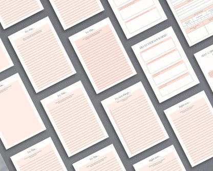 Calming Your Mind Journal – Reduce Stress, Find Inner Peace & Practice Self-Care | Printable PDF for Printing