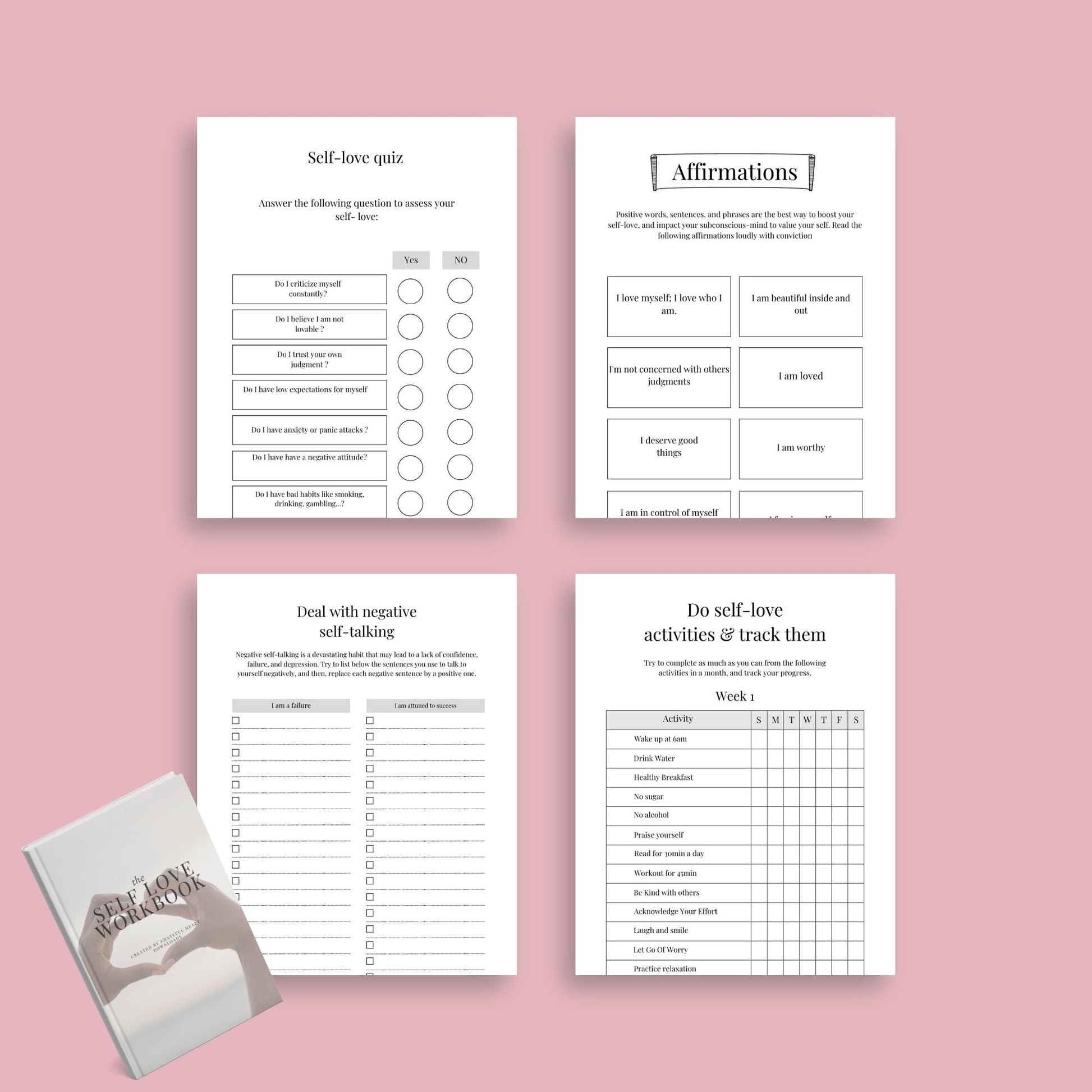 The Self-Love Workbook – Transform Your Mindset & Embrace Your Worth - The Grateful Collective