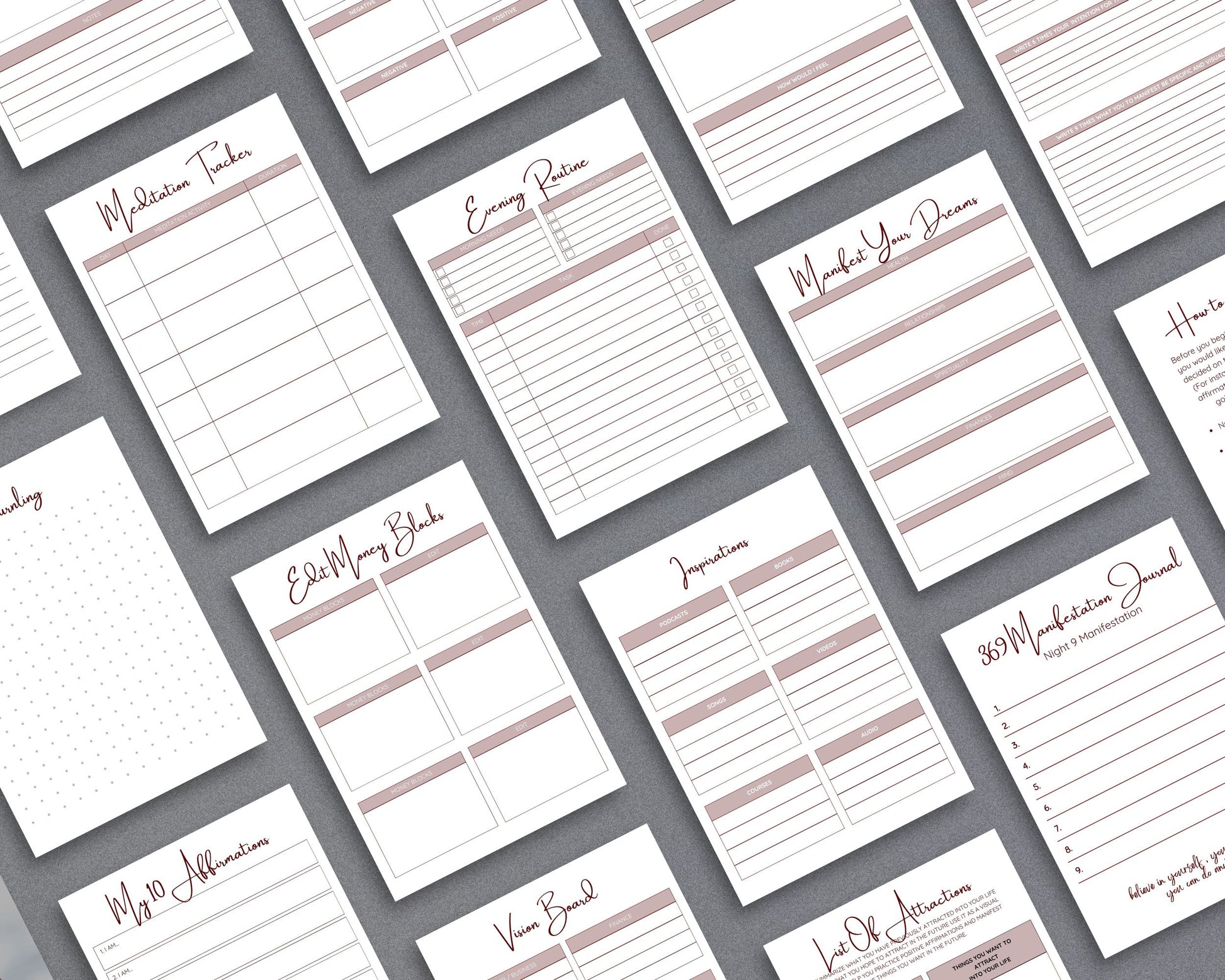369 Manifestation Journal – Unlock the Power of the Universe & Manifest Your Dreams | Printable PDF
