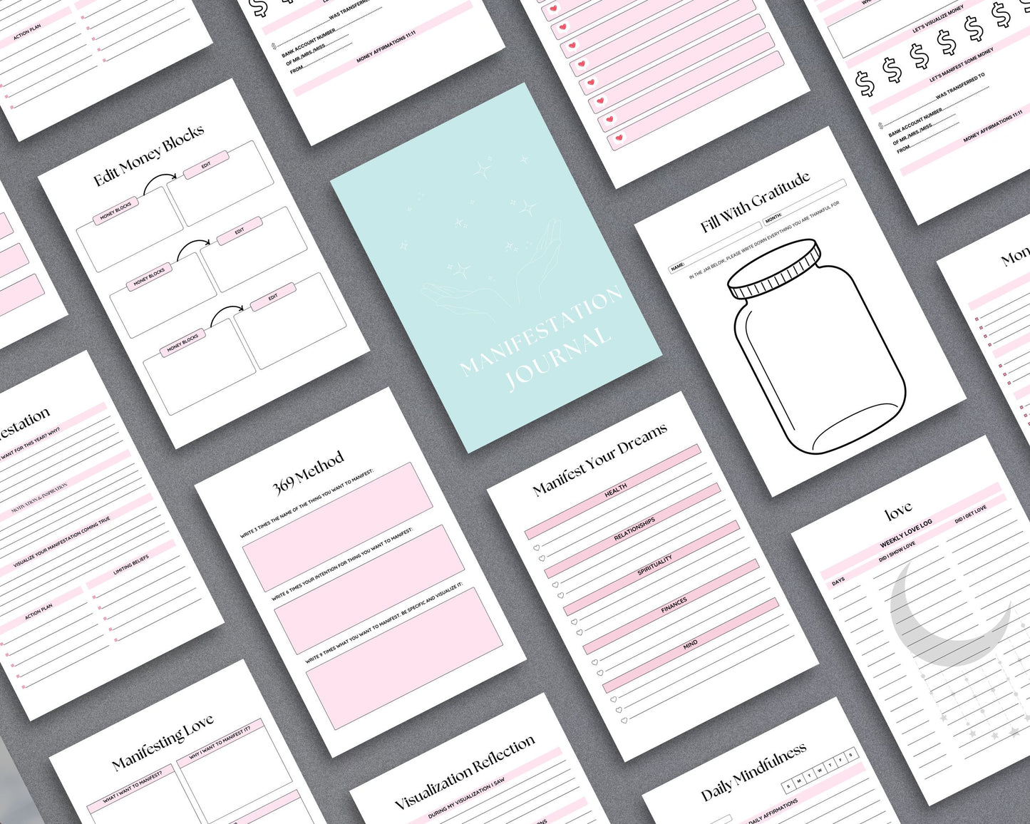 Manifestation Journal – Set Intentions, Visualize & Manifest Your Dream Life | Printable PDF