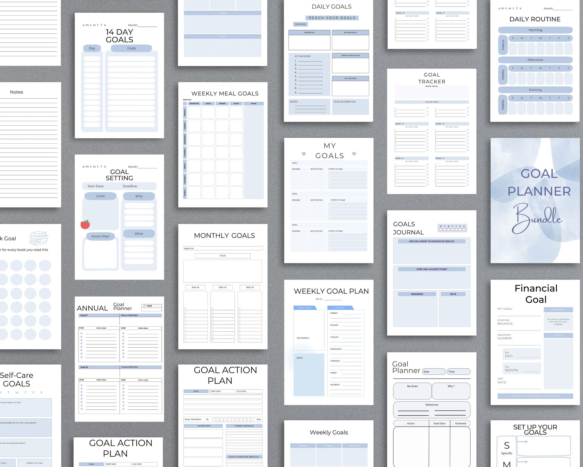 Goal Planner – Set, Track & Achieve Your Goals | Printable PDF