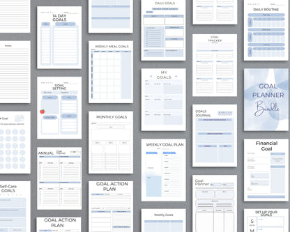 Goal Planner – Set, Track & Achieve Your Goals | Printable PDF