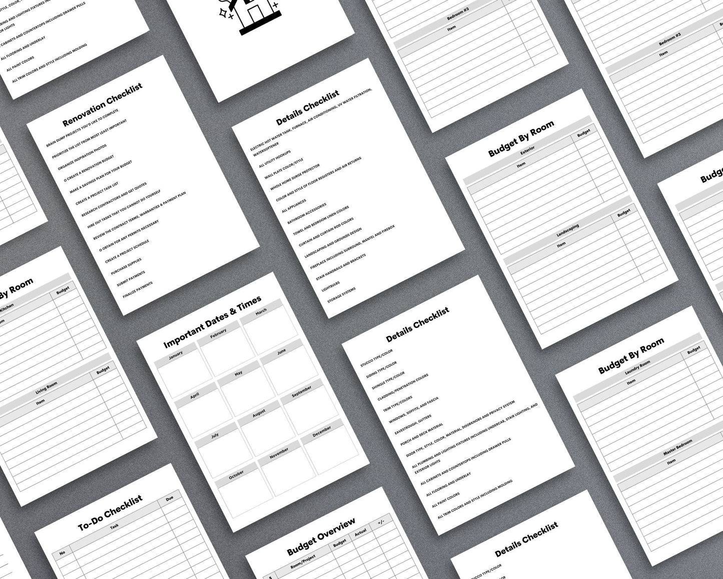 Home Renovation Planner – Budget, Track & Plan Your Remodel | Printable PDF 