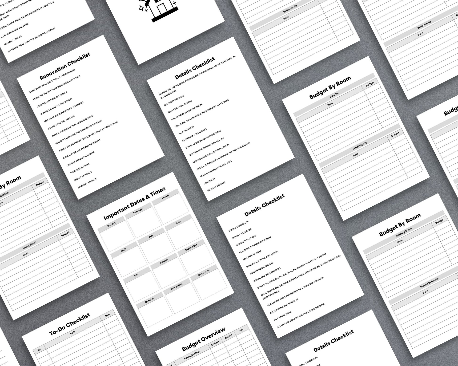 Home Renovation Planner – Budget, Track & Plan Your Remodel | Printable PDF 