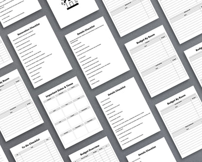 Home Renovation Planner – Budget, Track & Plan Your Remodel | Printable PDF 