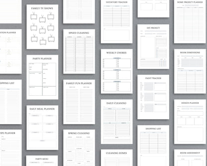 Household Management Planner – Organize Finances, Chores & Home Maintenance | Printable PDF
