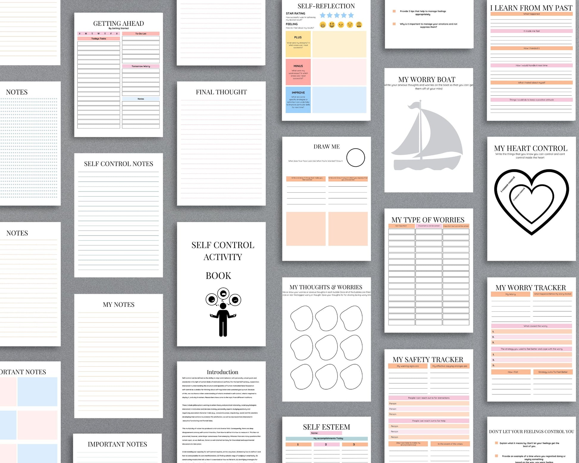 Self-Control Activity Book – Develop Emotional Regulation & Decision-Making Skills | Printable PDF