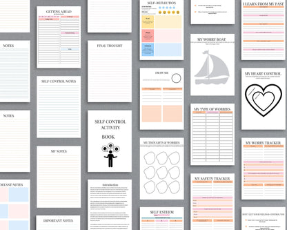 Self-Control Activity Book – Develop Emotional Regulation & Decision-Making Skills | Printable PDF