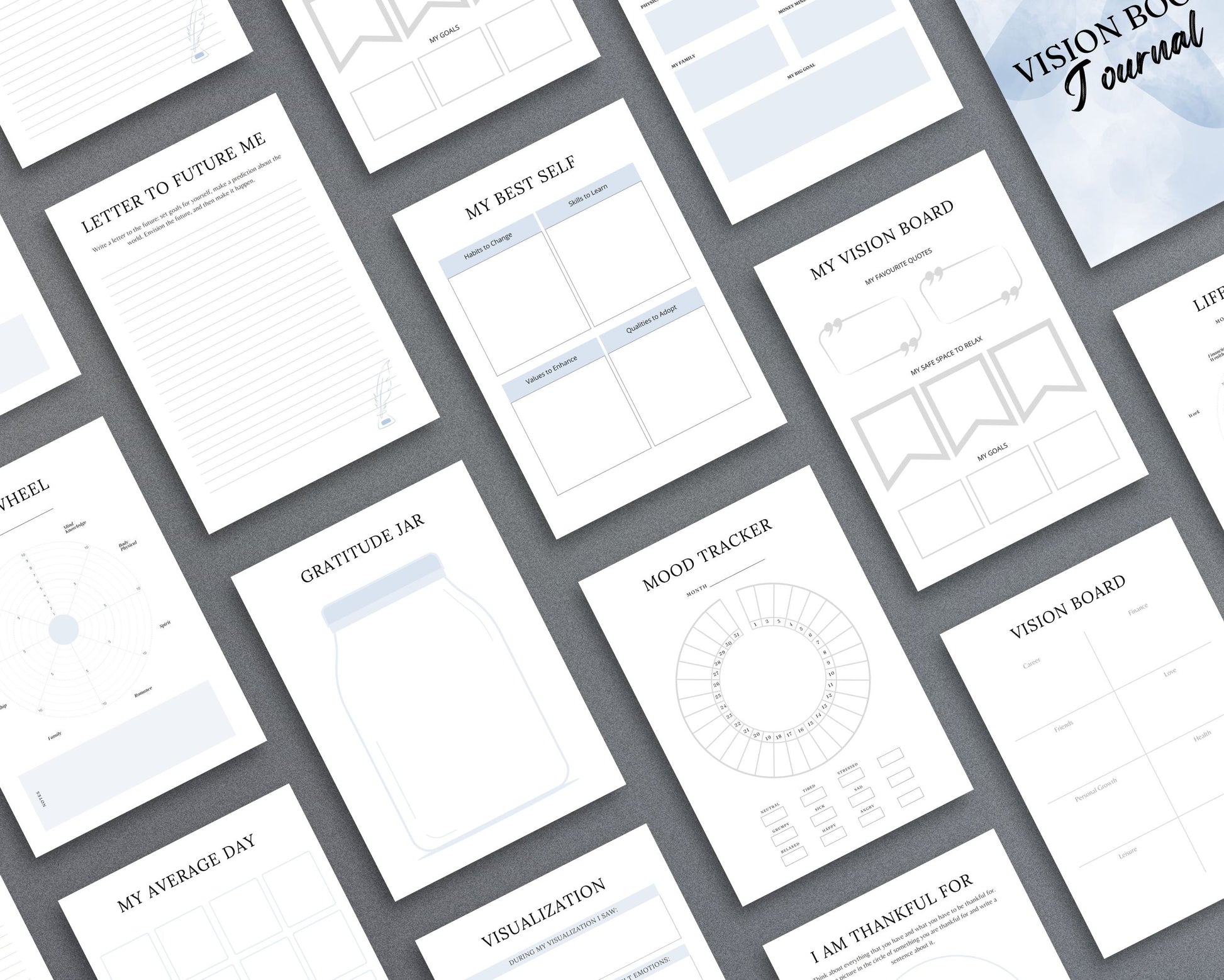 Vision Book Journal – Manifest Your Dreams & Set Life Goals | Printable PDF 