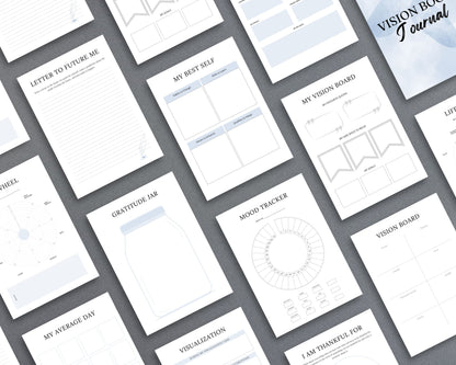 Vision Book Journal – Manifest Your Dreams & Set Life Goals | Printable PDF 