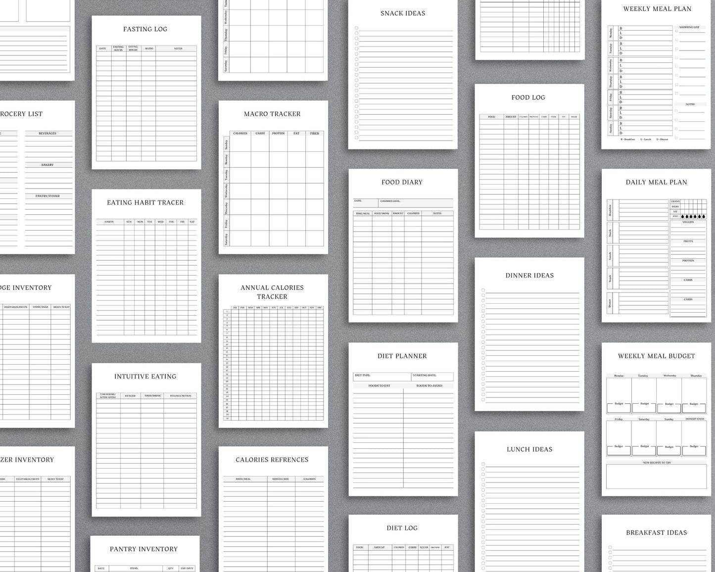 Nutrition Planner – Track Meals, Set Health Goals & Improve Wellness | Printable PDF