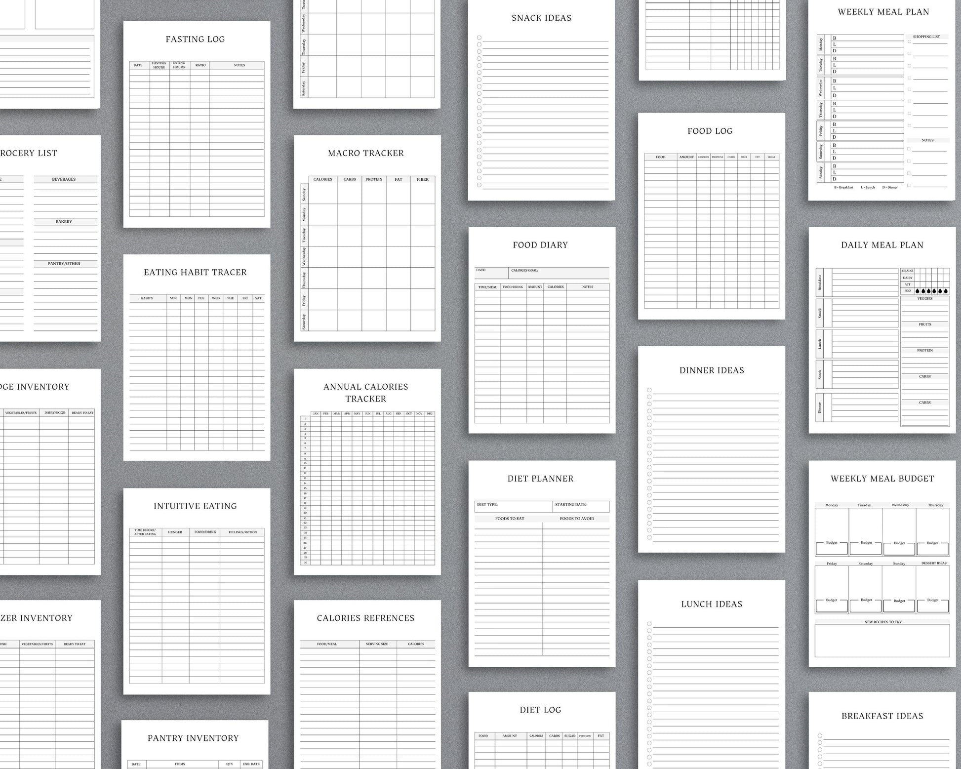 Nutrition Planner – Track Meals, Set Health Goals & Improve Wellness | Printable PDF