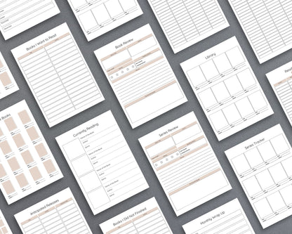 Reading Journal – Track Books, Reviews & Reading Challenges | Printable PDF for Printing