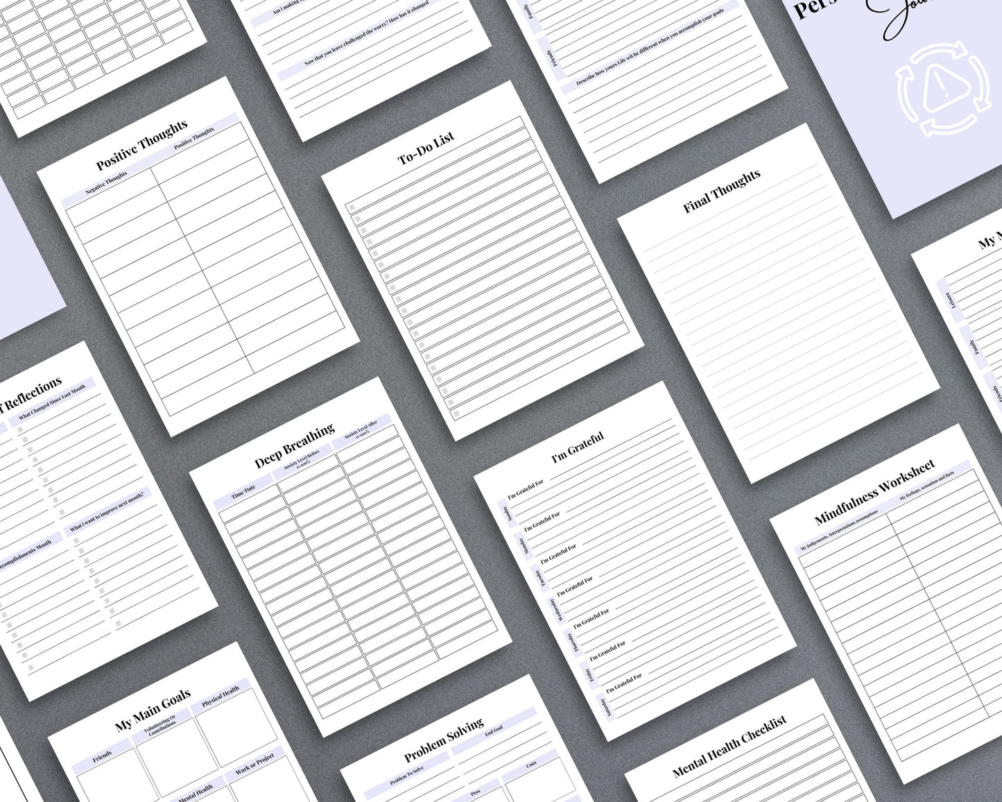 Personal Crisis Plan Journal – Mental Health Safety Plan & Coping Strategies | Printable PDF