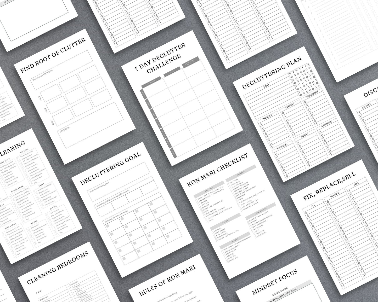 Decluttering & Cleaning Planner – Organize, Simplify & Maintain a Tidy Home | Printable PDF for Printing