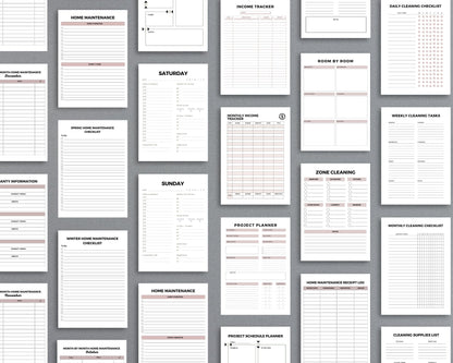 Home Maintenance Planner – Track Repairs, Expenses & Cleaning Schedules | Printable PDF