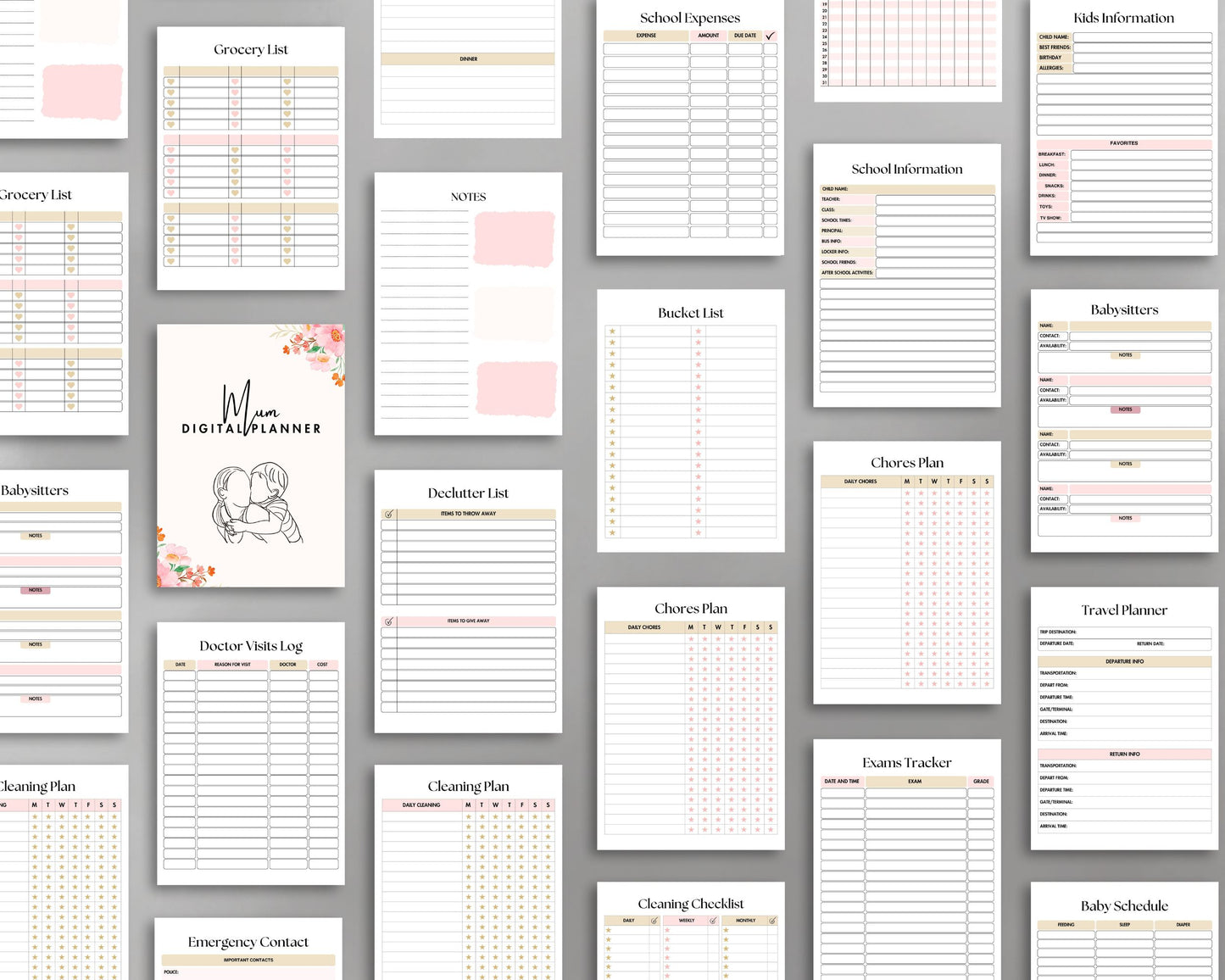 Mum Planner – Organize Family Life, Track Schedules & Simplify Tasks | Printable PDF