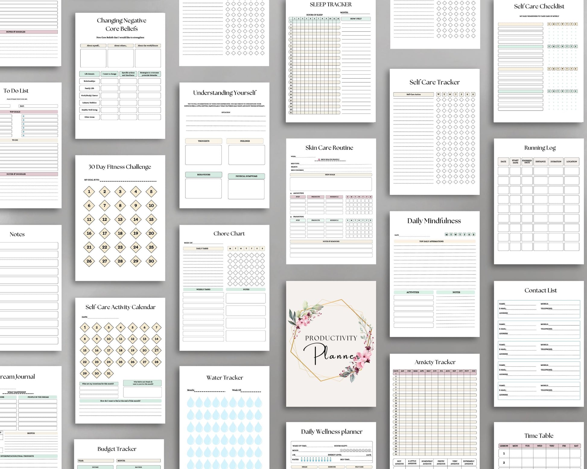 Productivity Planner – Organize Your Schedule, Set Goals & Boost Efficiency | Printable PDF