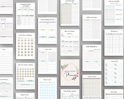 Productivity Planner – Organize Your Schedule, Set Goals & Boost Efficiency | Printable PDF