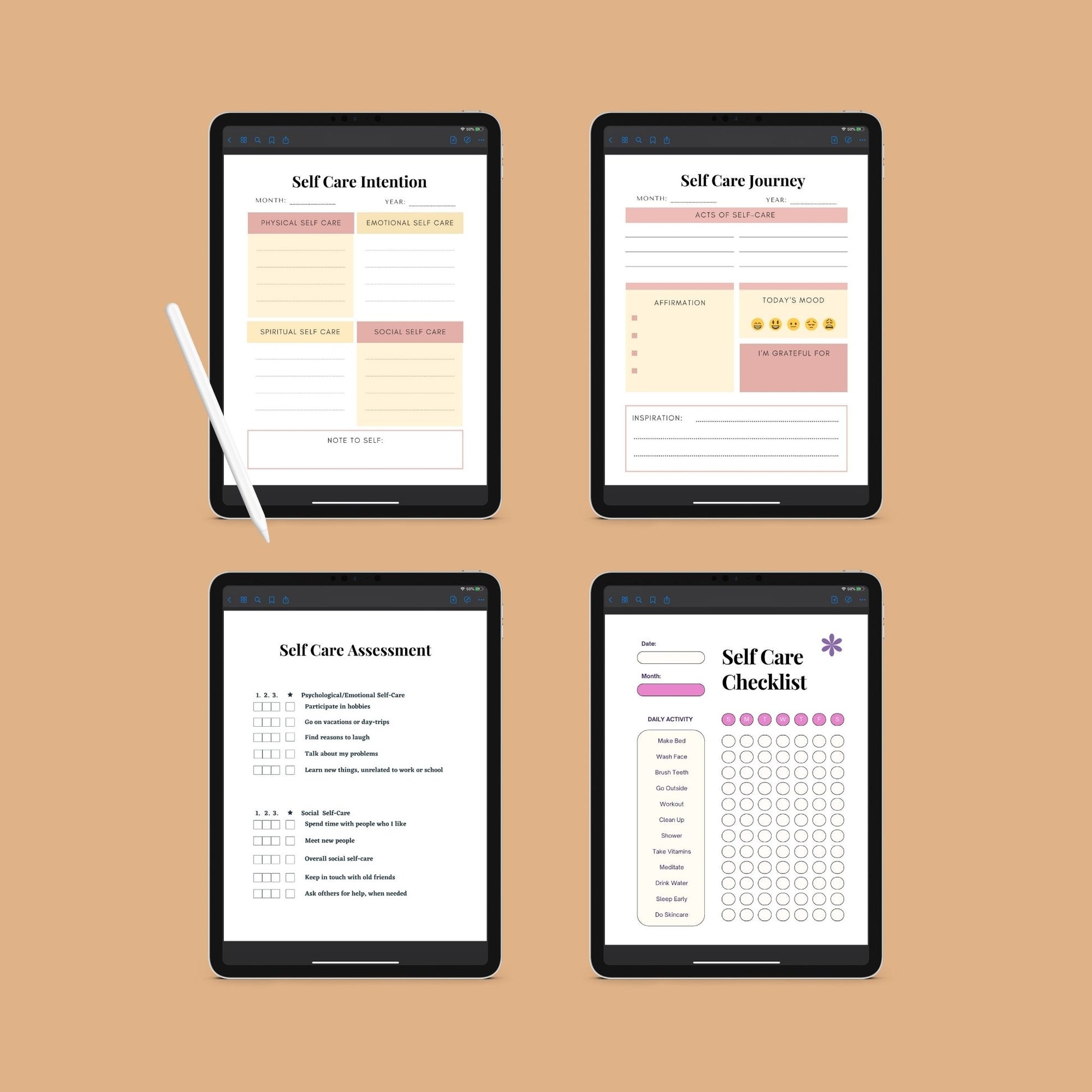 The Self-Care & Wellness Planner – Prioritize Yourself, Cultivate Balance, and Feel Your Best - The Grateful Collective