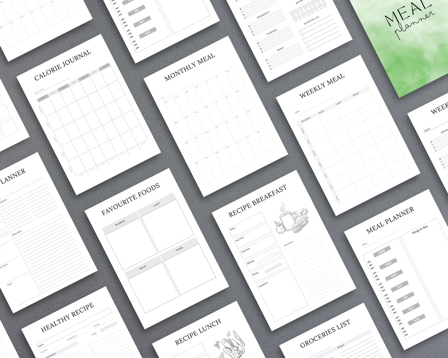 Meal Planner – Organize Weekly Meals, Track Nutrition & Save Time | Printable PDF 
