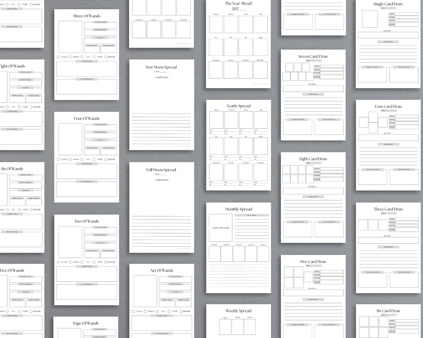 Tarot Journal – Record Readings, Interpretations & Spiritual Insights | Printable PDF