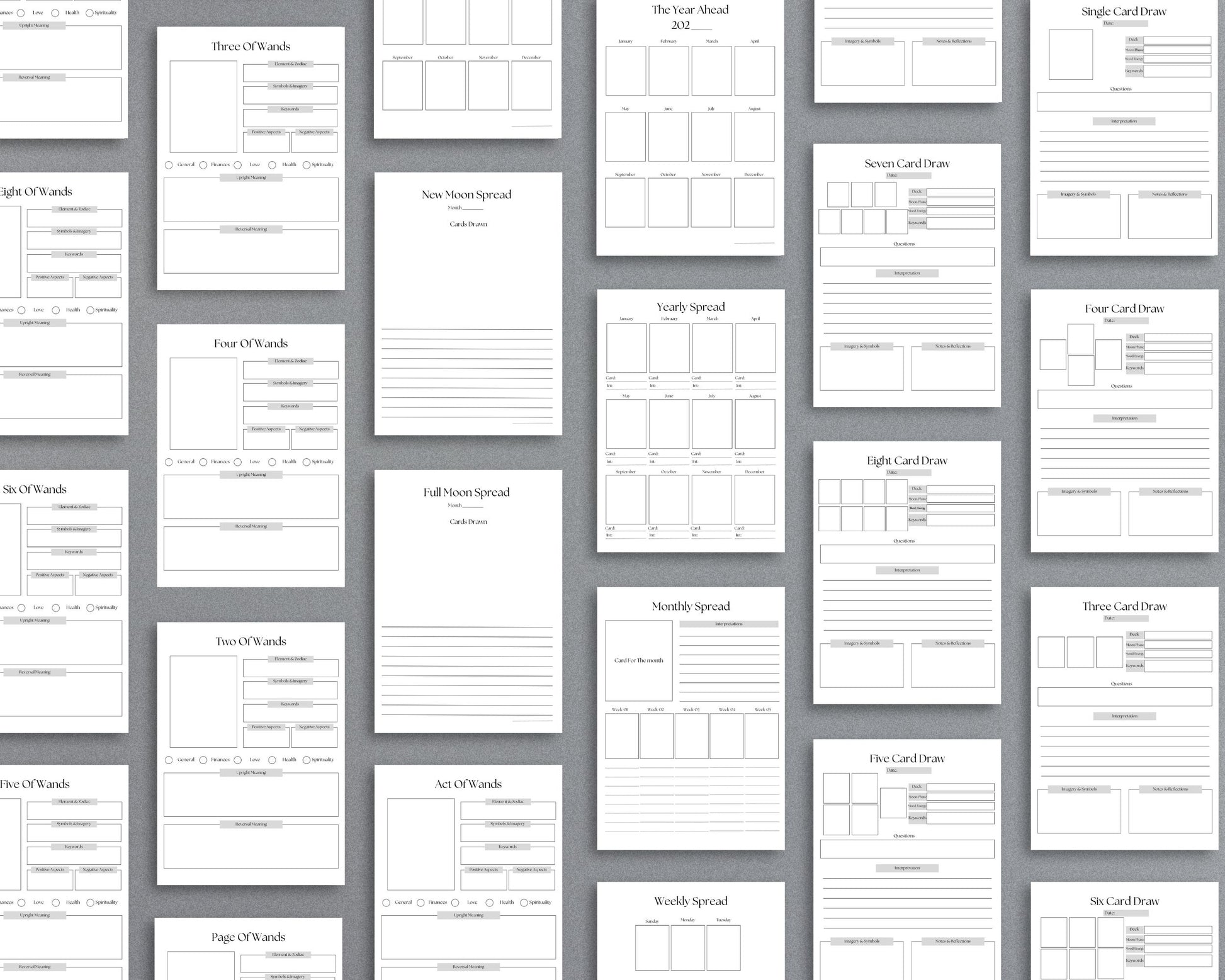 Tarot Journal – Record Readings, Interpretations & Spiritual Insights | Printable PDF