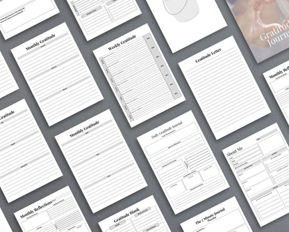 Gratitude Journal – Cultivate Positivity & Mindfulness | Printable PDF 