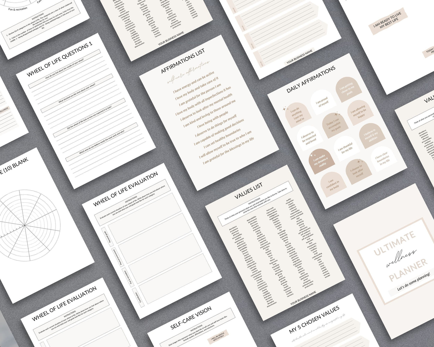 Wellness Planner – Track Your Health, Self-Care & Mindfulness | Printable PDF