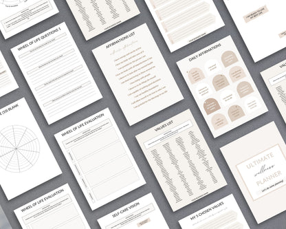 Wellness Planner – Track Your Health, Self-Care & Mindfulness | Printable PDF